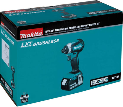 Makita Kit Atornillador De Impacto Lxt 18v Sin Escobillas  XDT131