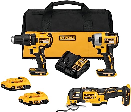 DEWALT Kit combinado de 3 herramientas inalámbrico sin escobillas (DCK379D2)