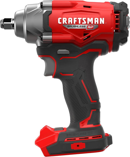 CRAFTSMAN driver de impacto inalámbrico sin escobillas de 20 V, 1/2 pulgada, solo herramienta (CMCF921B)