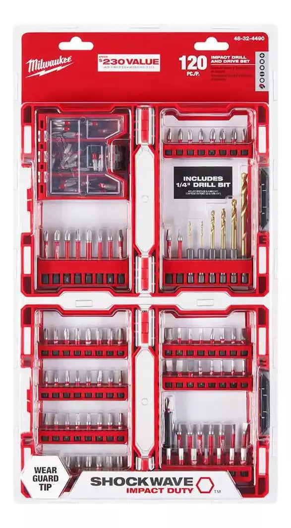 Juego De Puntas Milwaukee Shockwave 120 Pzas 48-32-4490
