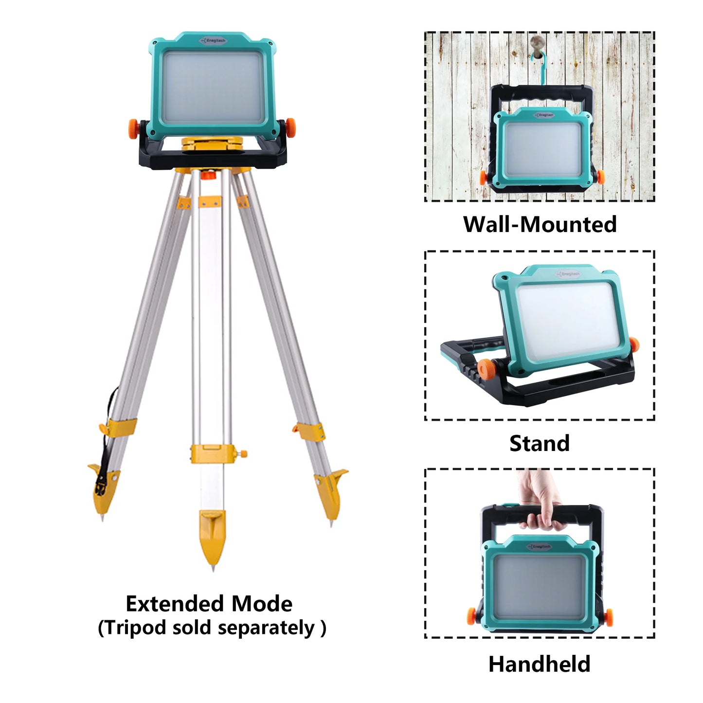 Luz de trabajo 2000 lumenes compatible con baterías Makita, Milwaukee y DeWalt