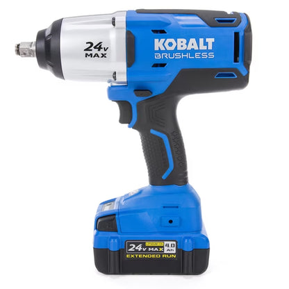 Kobalt 24-volt Max Llave de impacto sin escobillas 1/2 pulg con batería y cargador