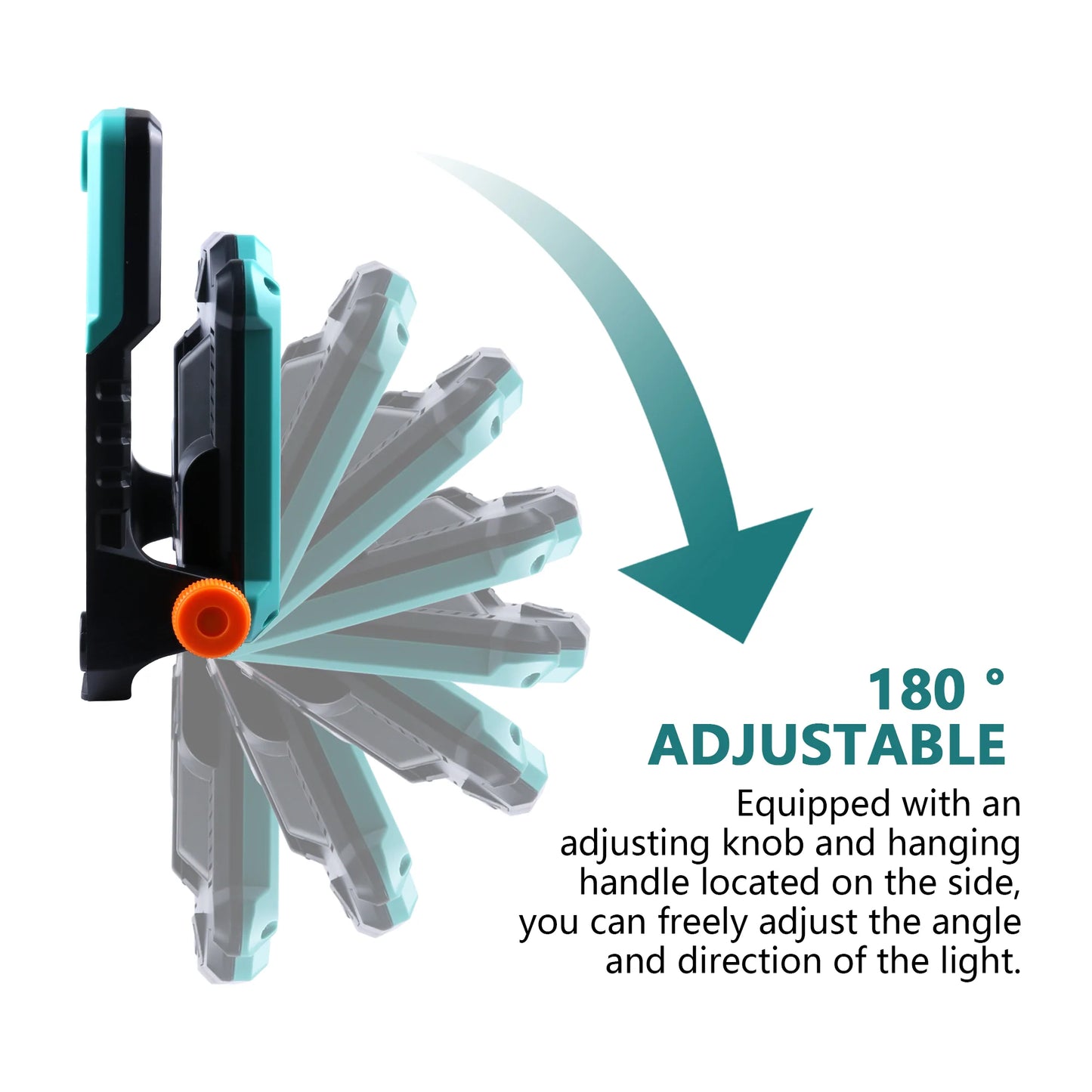 Luz de trabajo 2000 lumenes compatible con baterías Makita, Milwaukee y DeWalt