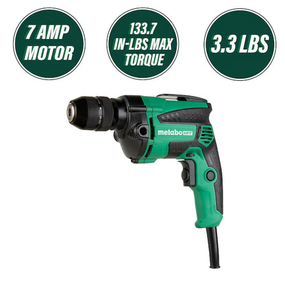 Metabo HTP 3/8-in Taladro Alámbrico 7 Amp D10VH2M