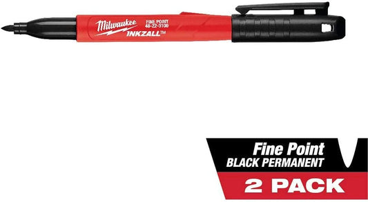 Milwaukee INKZALL Punto Fino Marcador Permanente - Negro 2 pack