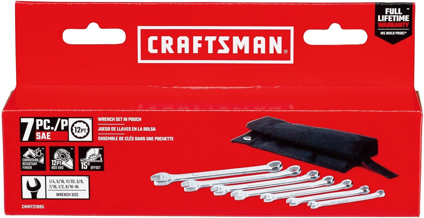 CRAFTSMAN Llaves Combinadas en Pulgadas 7 Piezas CMMT21085