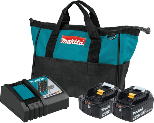 Makita BL1850BDC2 Kit Cargador Rápido y 2 Baterías 5.0 Ah LXT® 18V