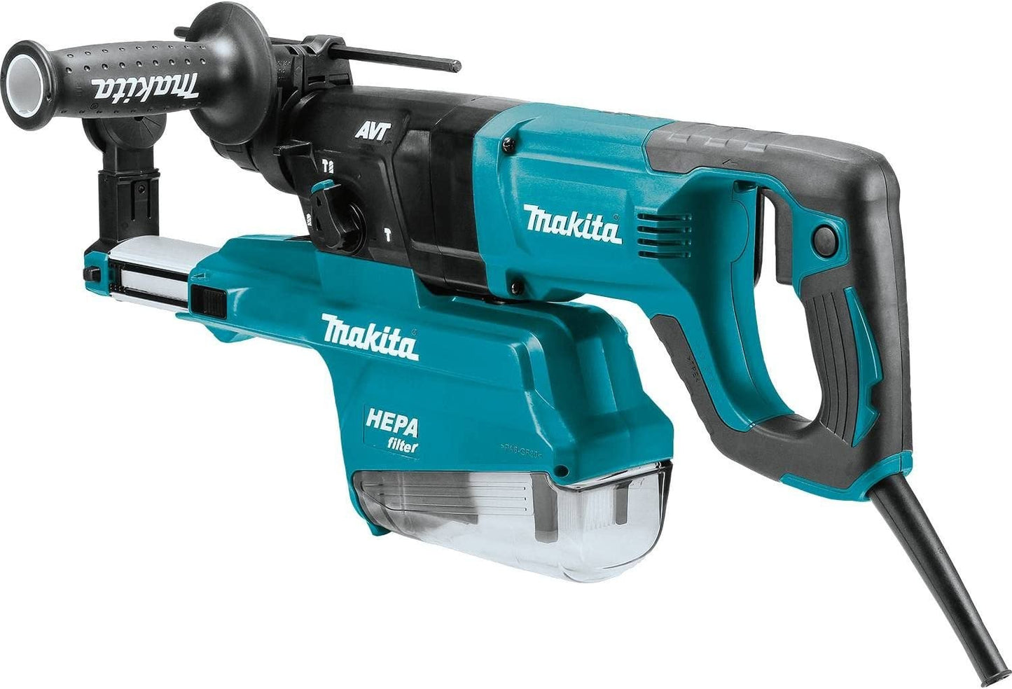 Makita HR2661 Martillo giratorio AVT de 1 pulgada con extractor de polvo Hepa