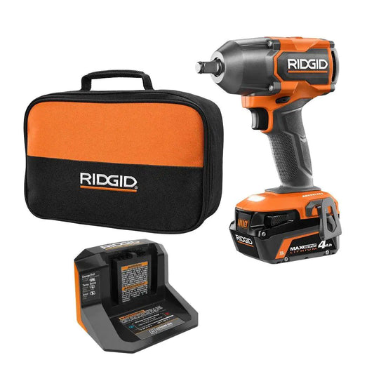 RIDGID 18V Llave de Impacto 1/2in Sin Escobillas con Batería 4ah y cargador